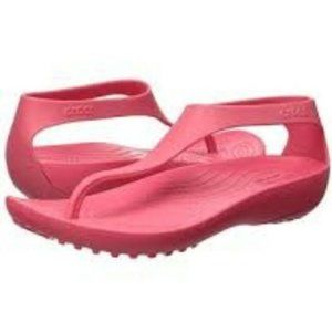 NEW-🎉CROCS Womens Serena Flip Flop Pink Shoes